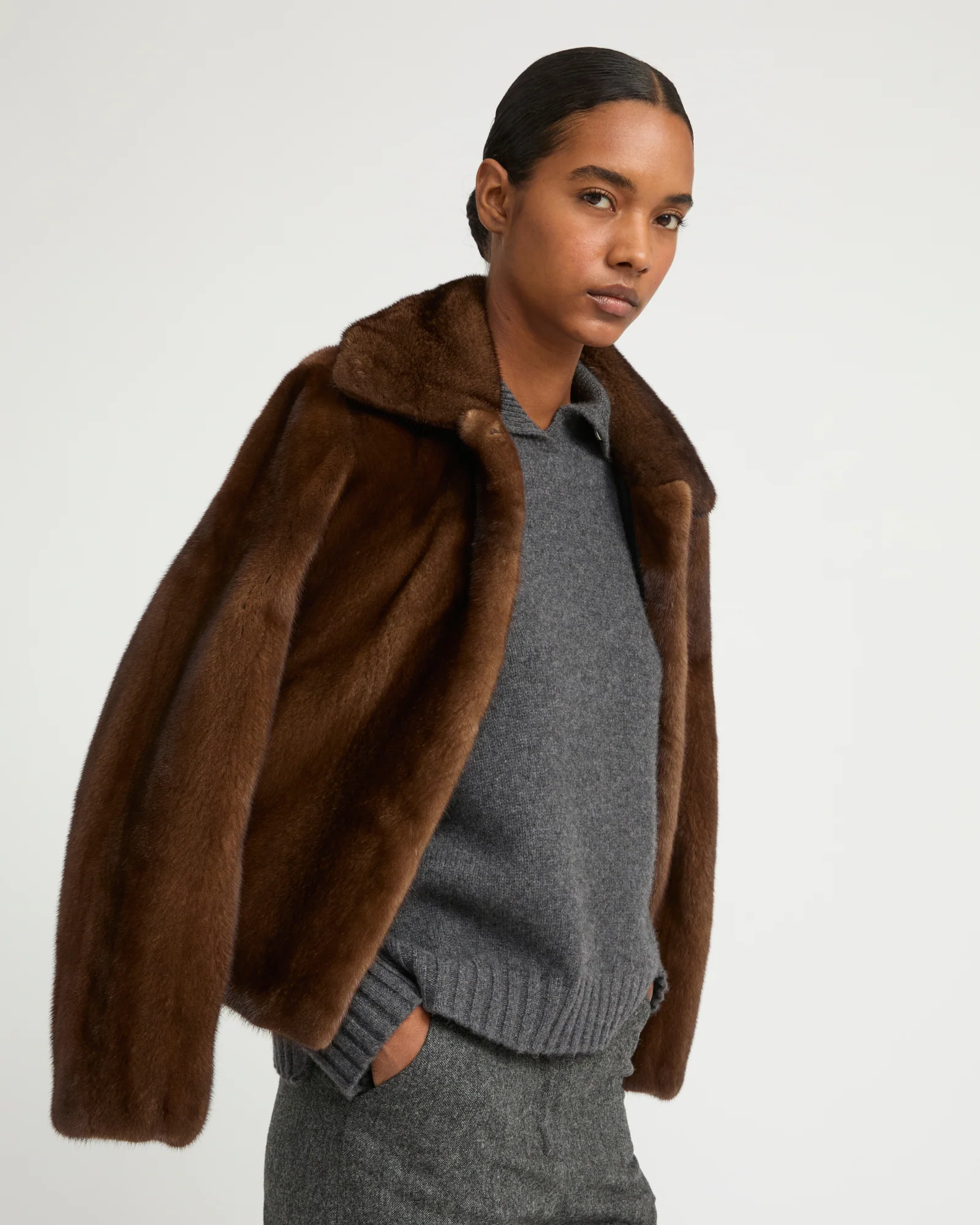 Short jacket in long-haired mink fur - Image 5