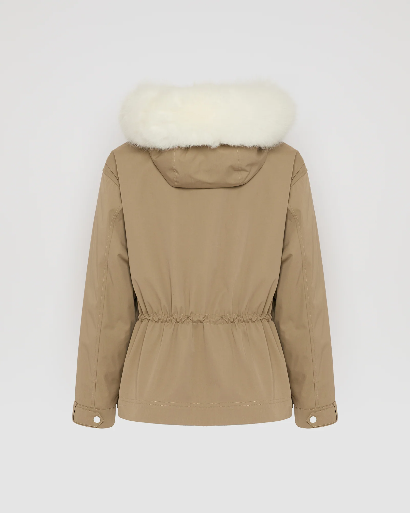 Short parka in cotton blend and fox and rabbit fur - Image 7
