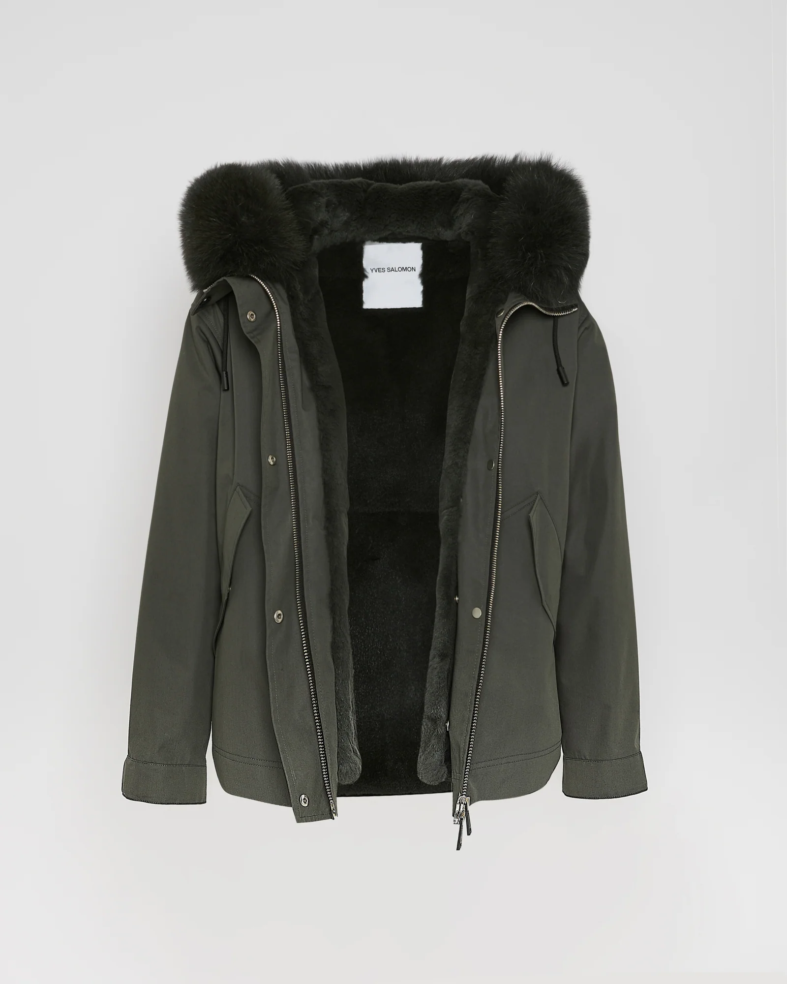 Short parka in cotton blend and fox and rabbit fur - Image 7