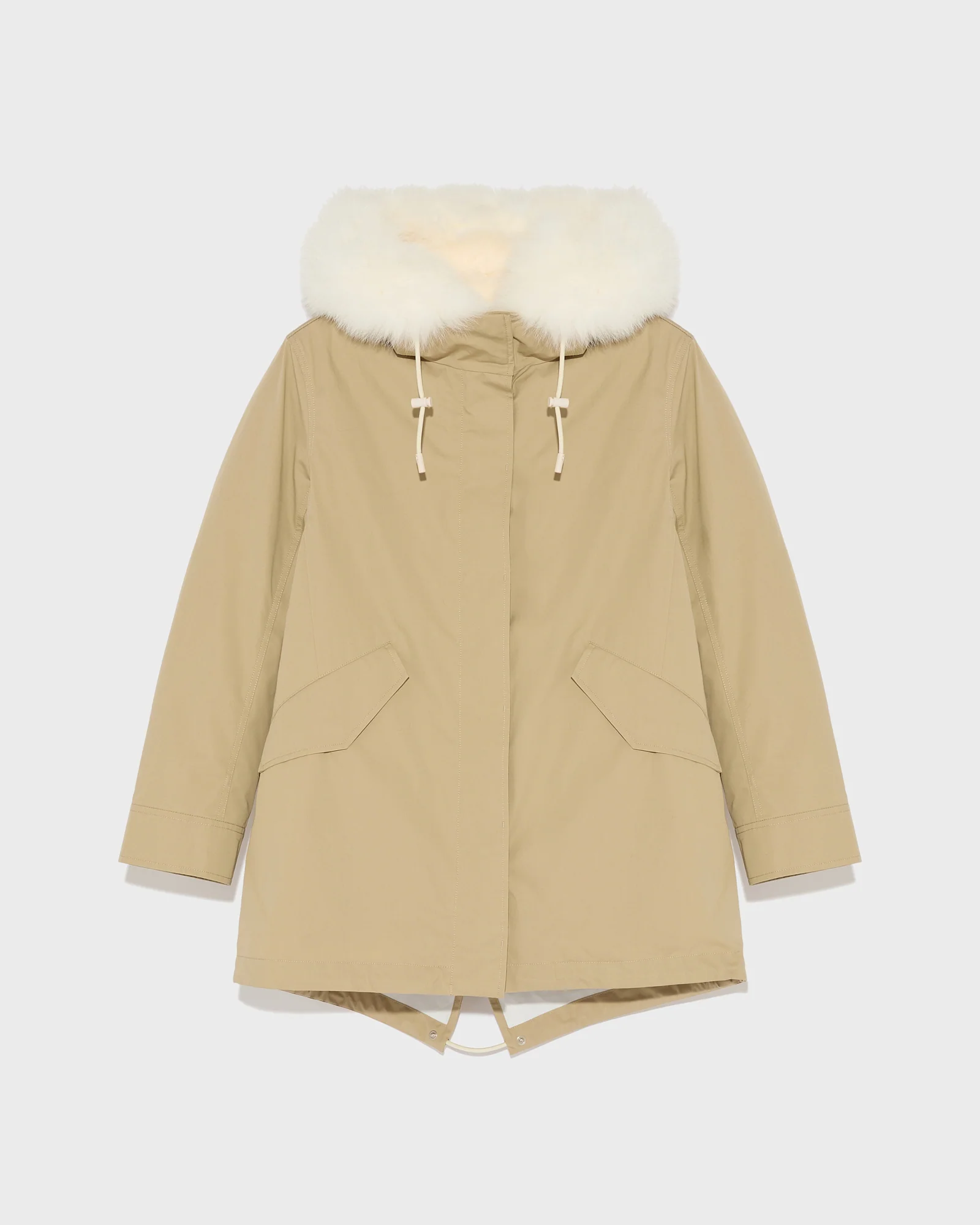Short Iconic parka in waterproof cotton blend with fox and rabbit fur - Image 5