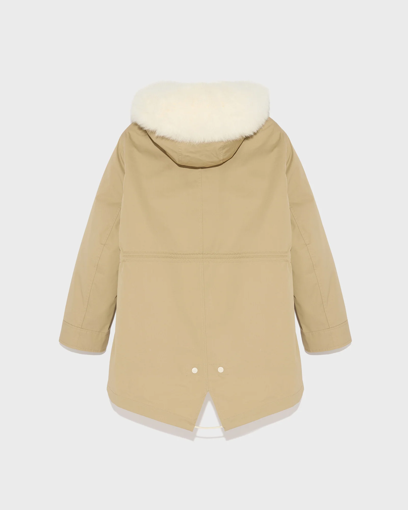 Short Iconic parka in waterproof cotton blend with fox and rabbit fur - Image 6
