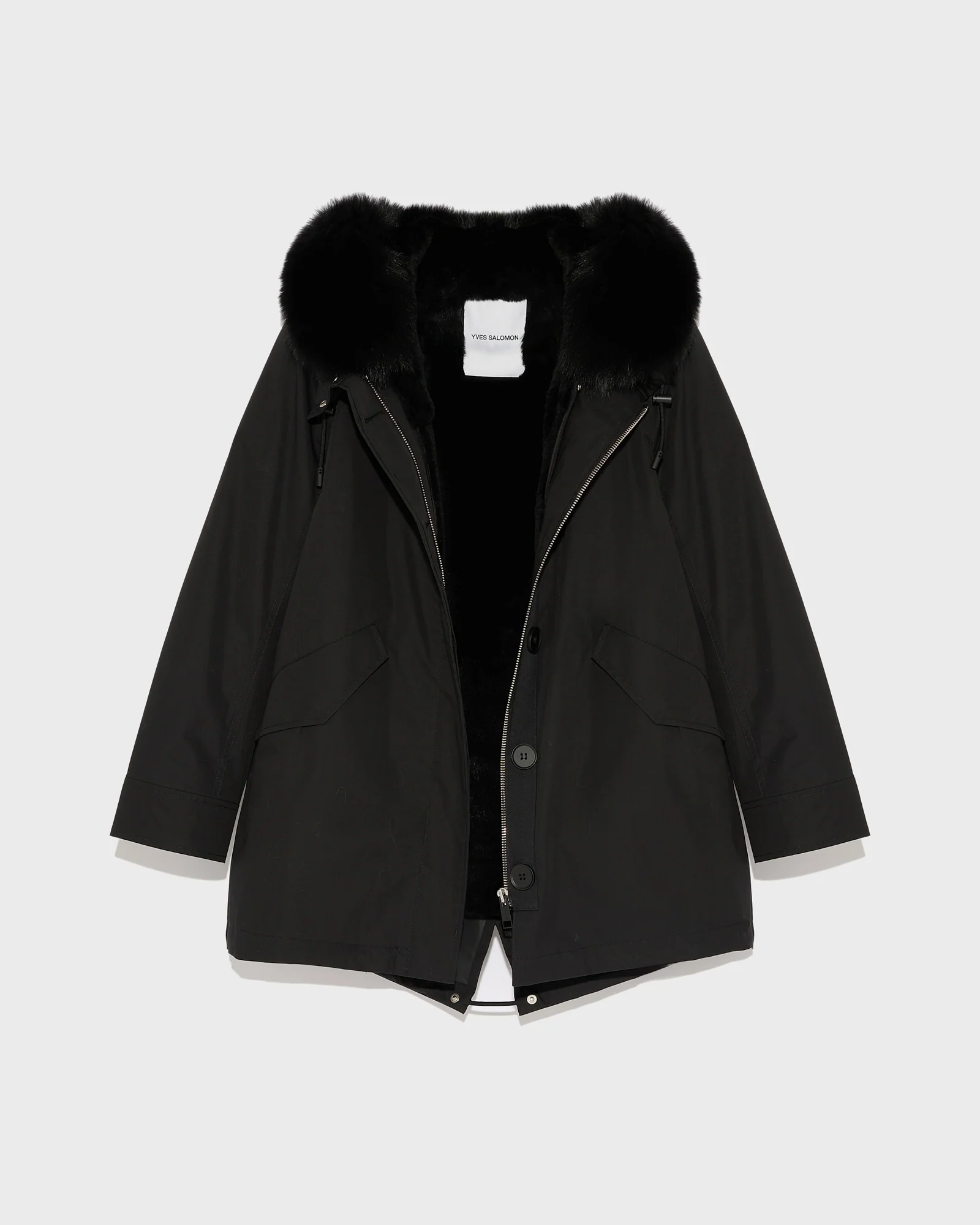 Short Iconic parka in waterproof cotton blend with fox and rabbit fur - Image 6