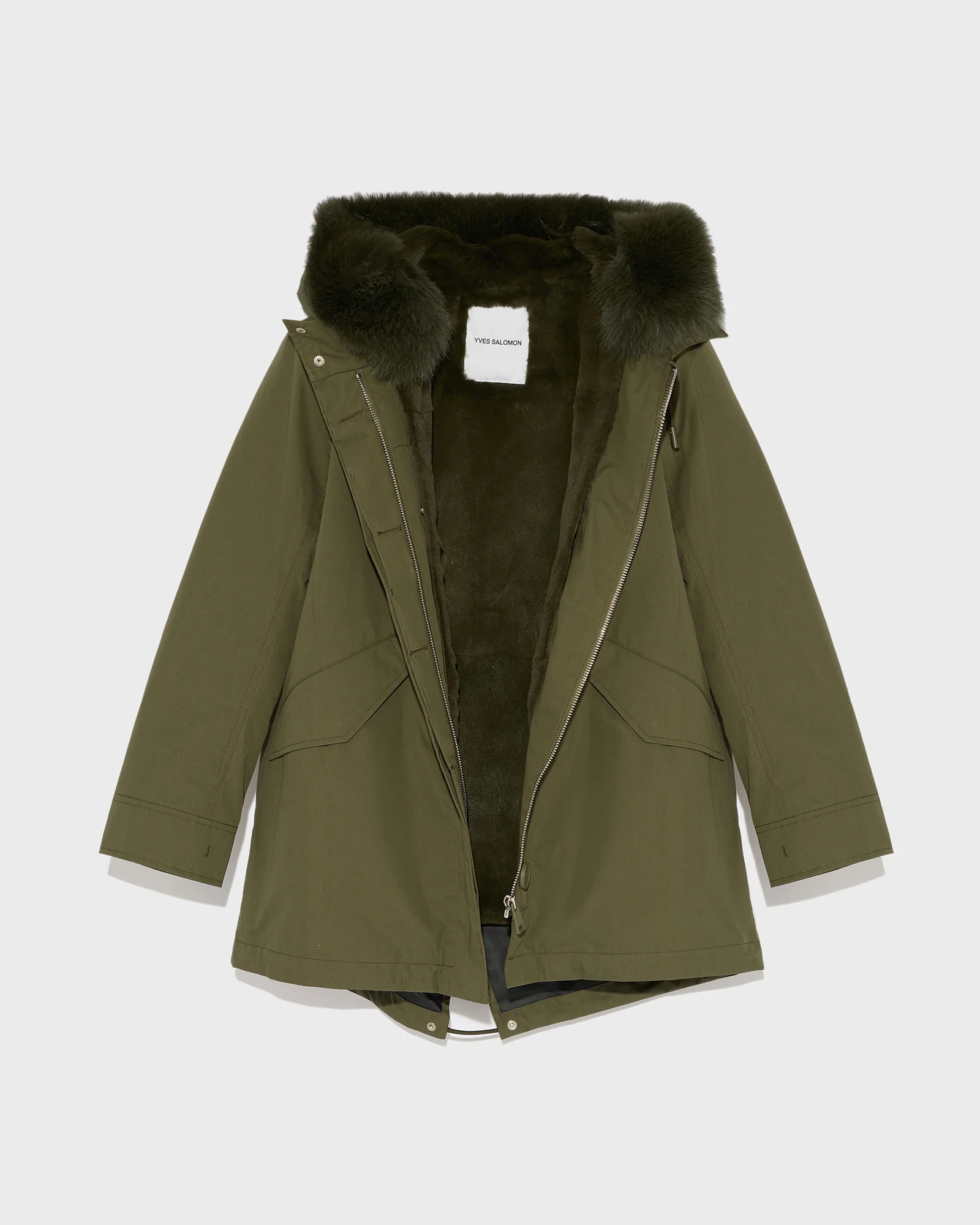 Short Iconic parka in waterproof cotton blend with fox and rabbit fur - Image 6