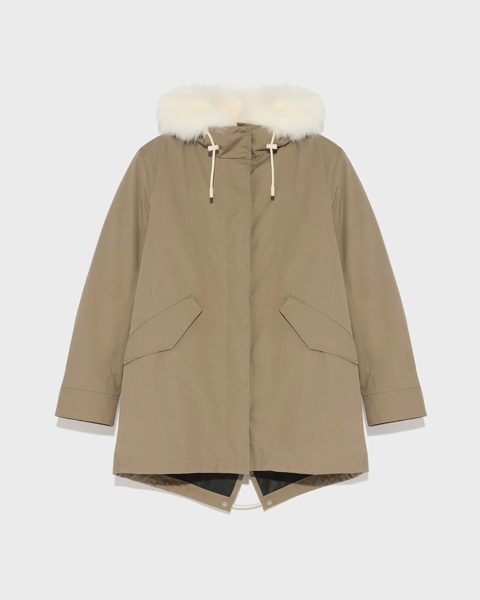 Short Iconic parka in waterproof cotton blend with fox and rabbit fur - Image 5