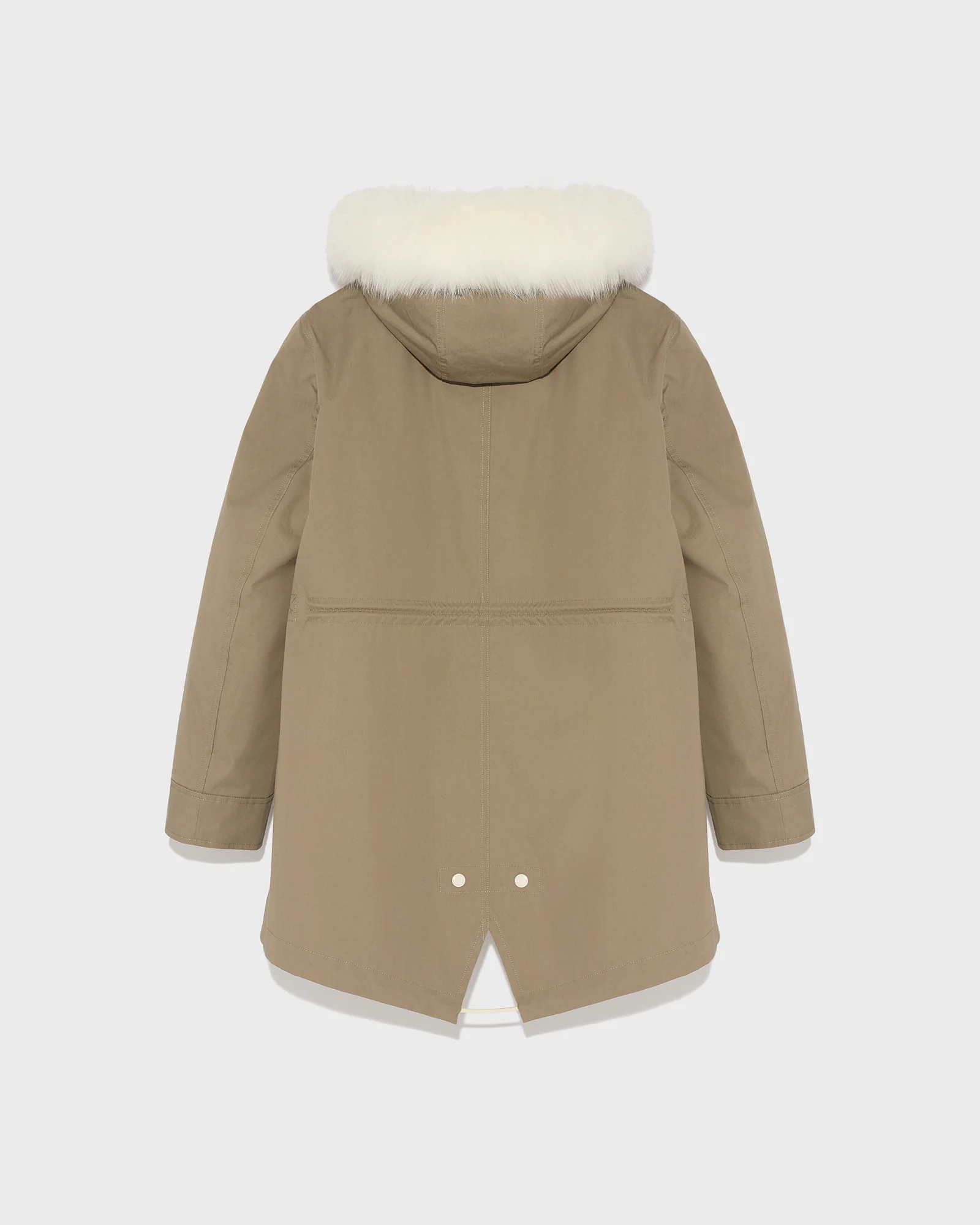Short Iconic parka in waterproof cotton blend with fox and rabbit fur - Image 6