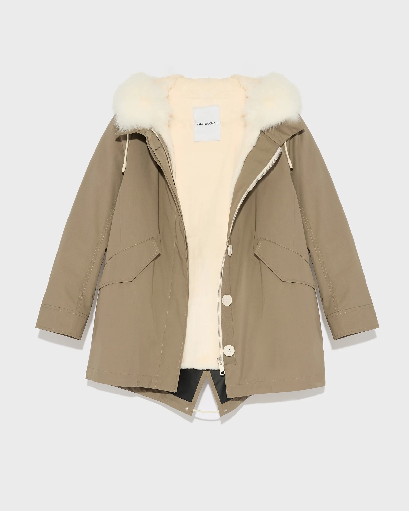Short Iconic parka in waterproof cotton blend with fox and rabbit fur - Image 7