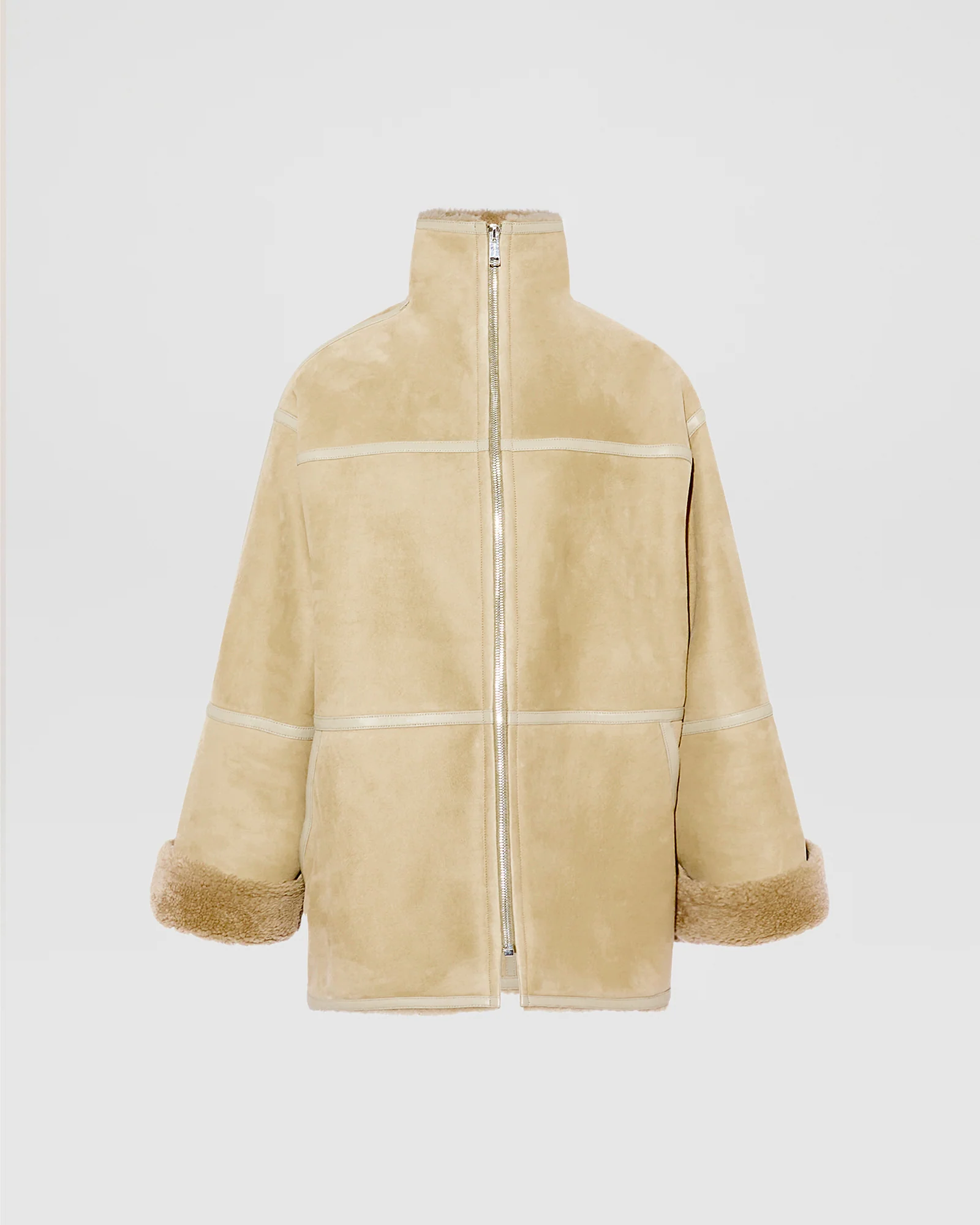 Short suede Merino lambskin coat - Image 5