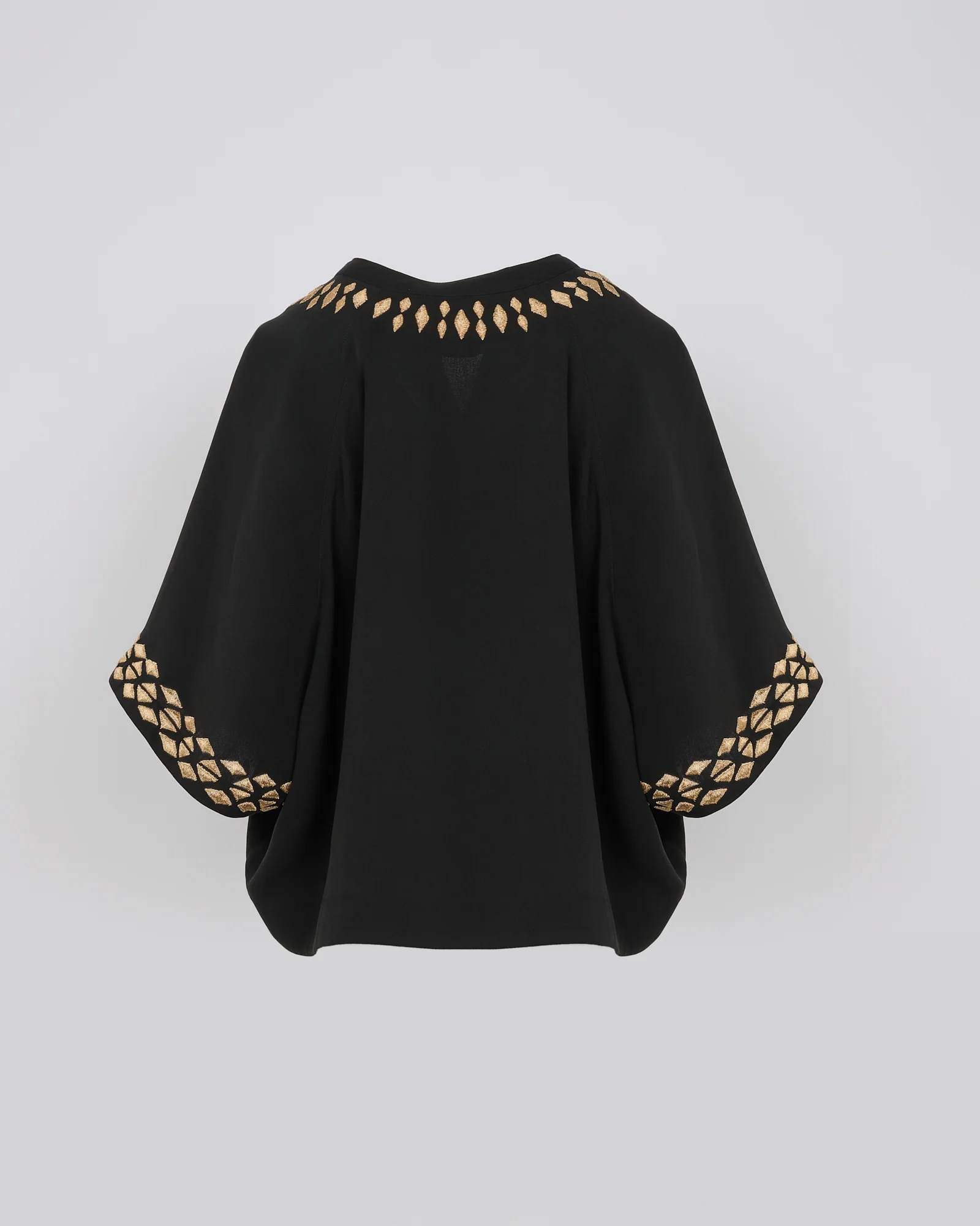 Silk crepe embroidered blouse - Image 6