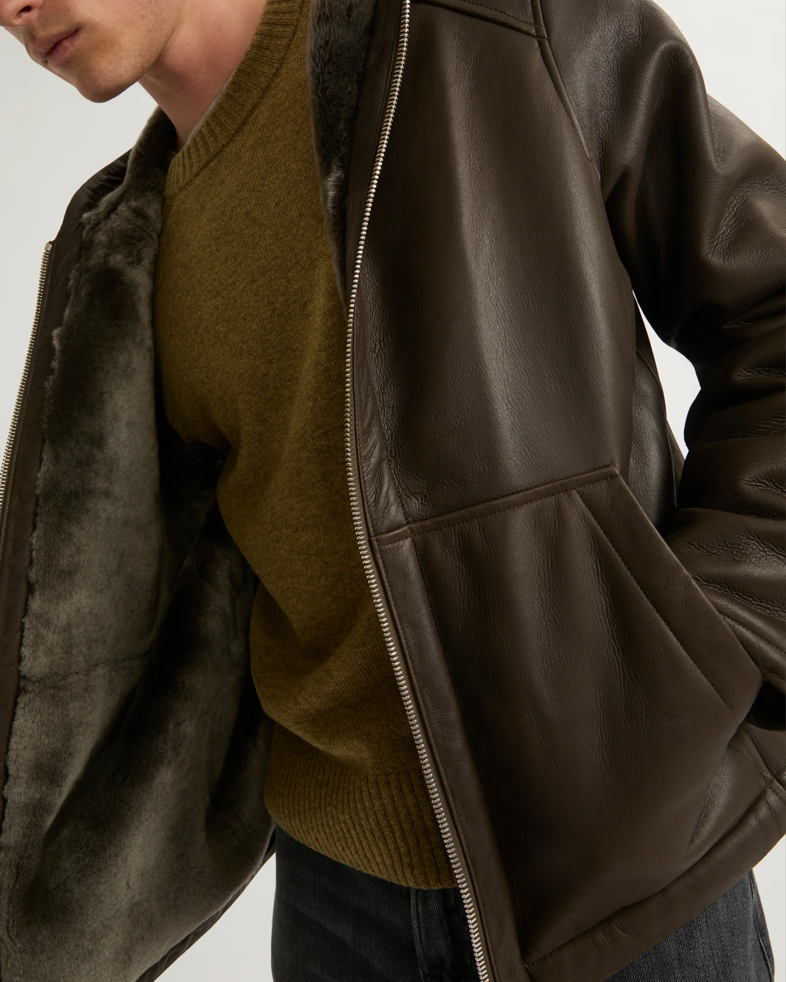 Silky shearling hoodie - Image 3