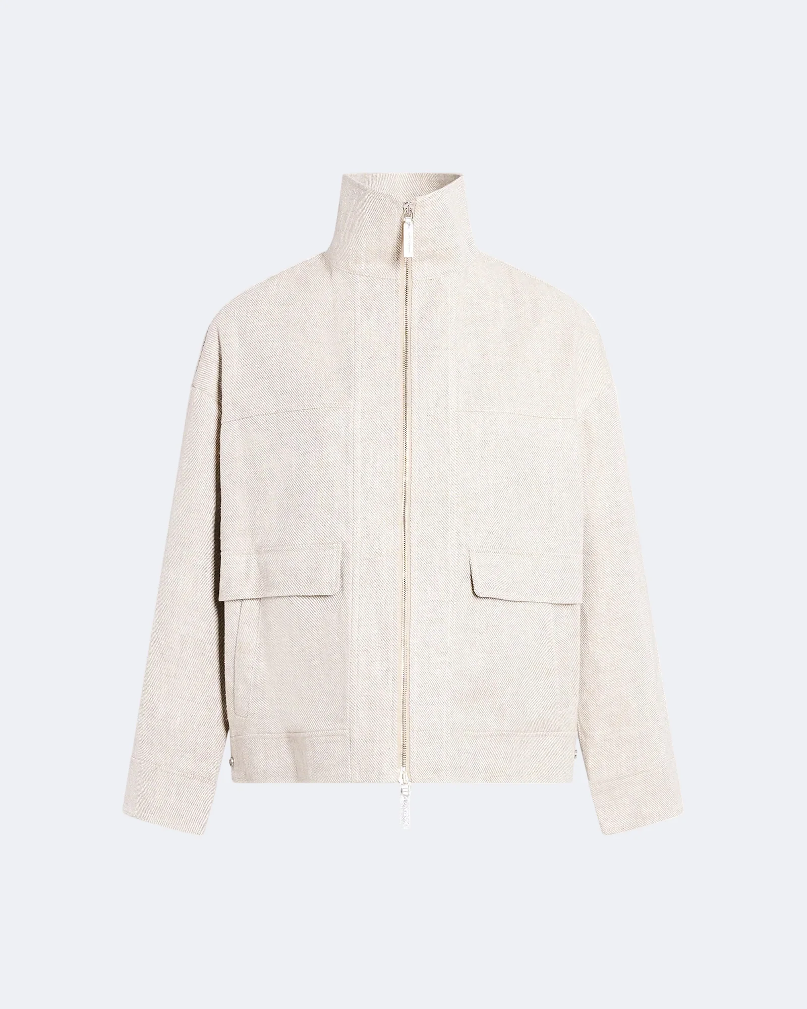 Silver double-sided linen jacket - Image 5