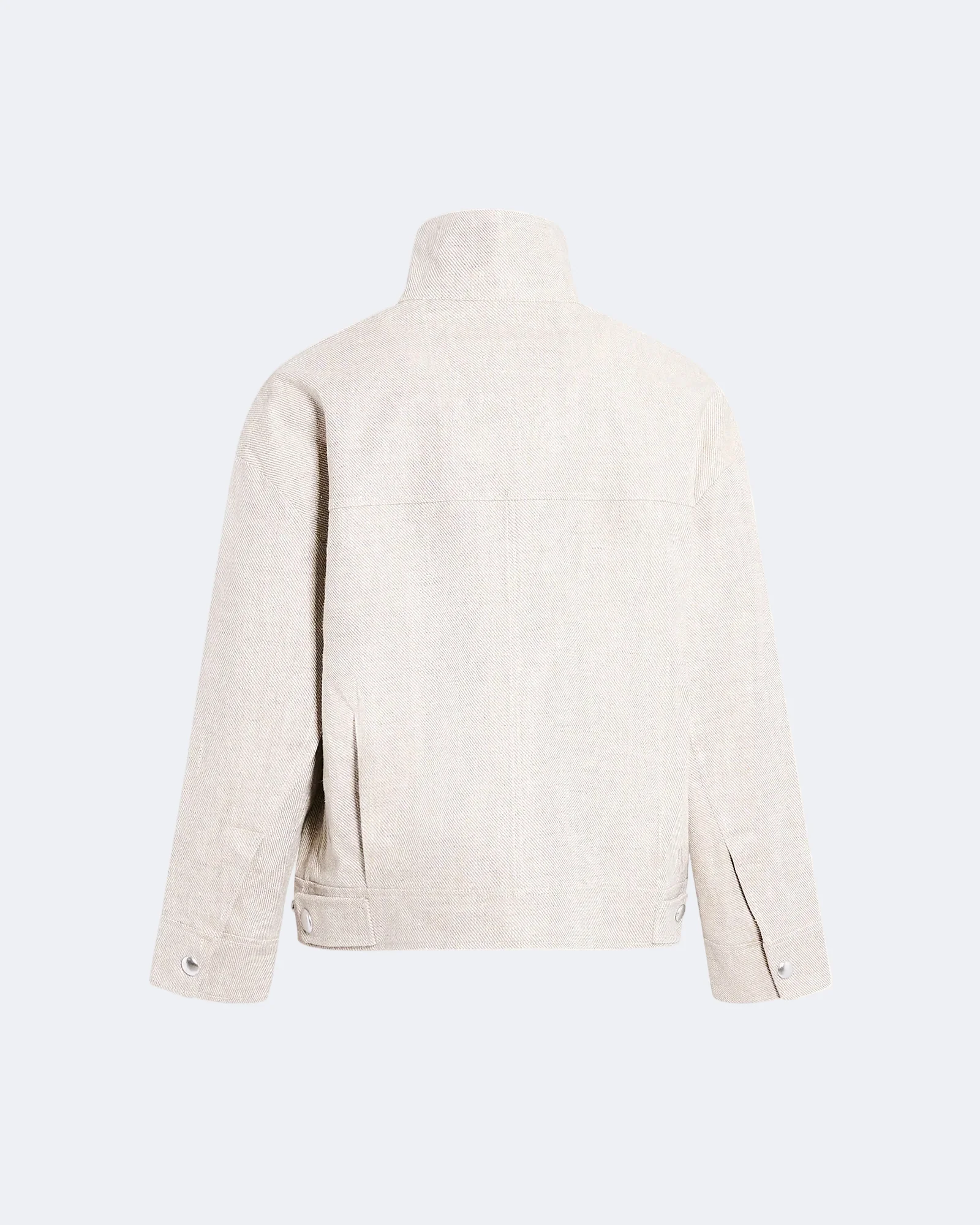 Silver double-sided linen jacket - Image 6