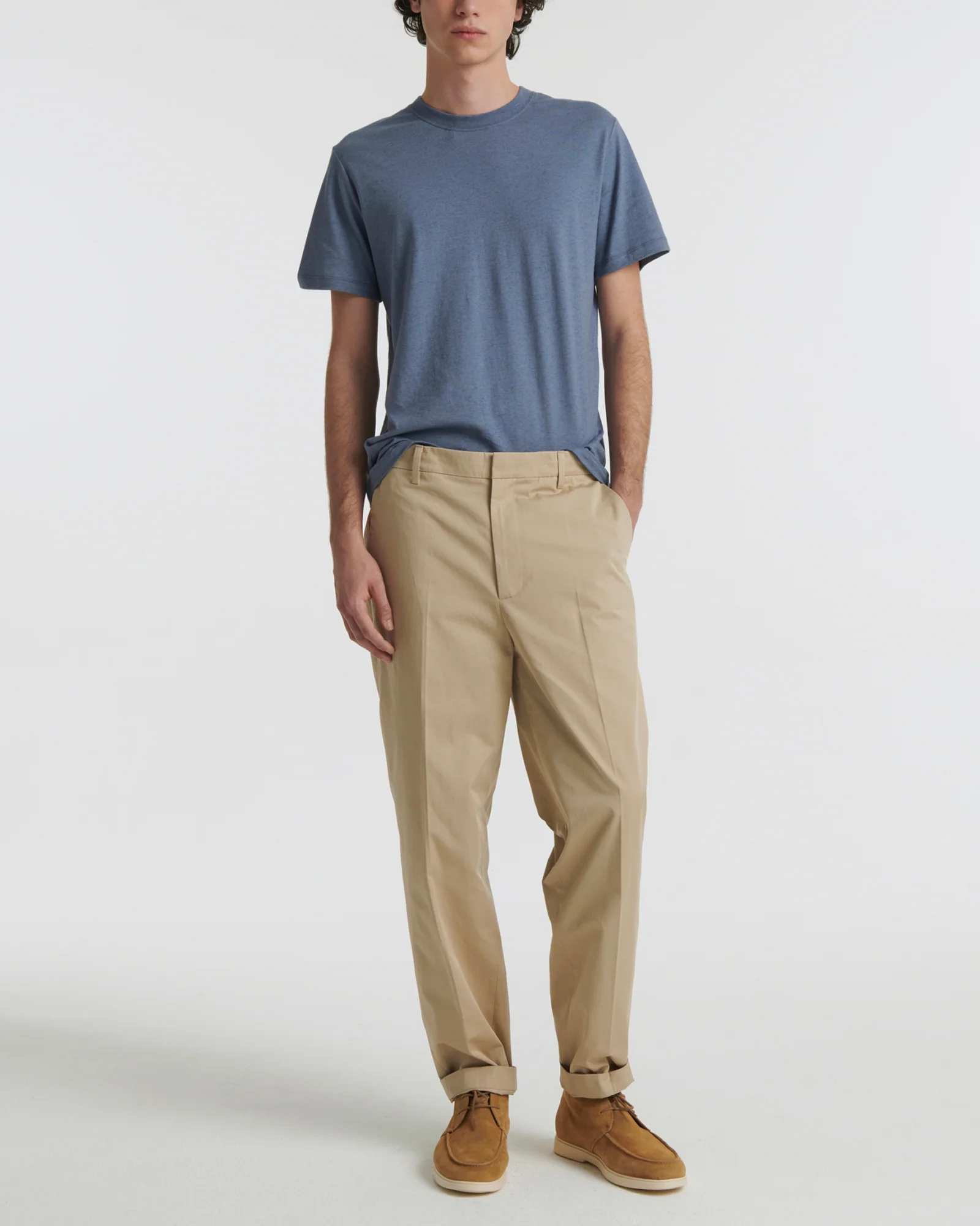 Straight cotton trousers - Image 2