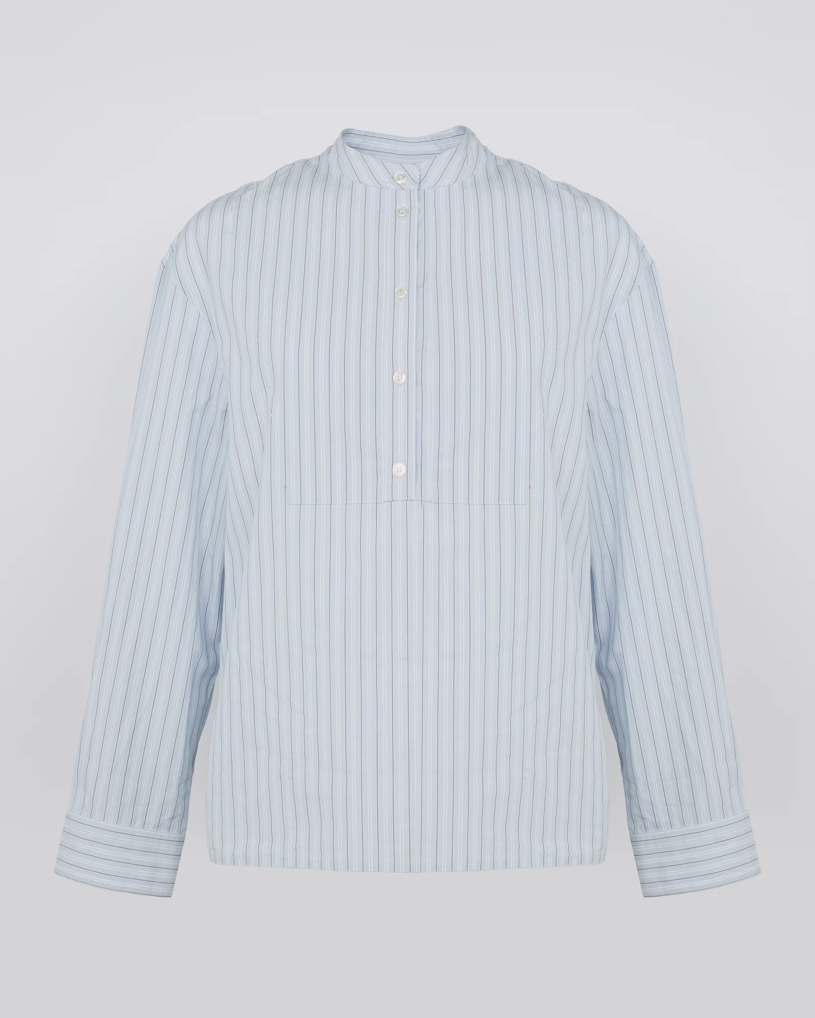 Striped cotton poplin blouse - Image 6