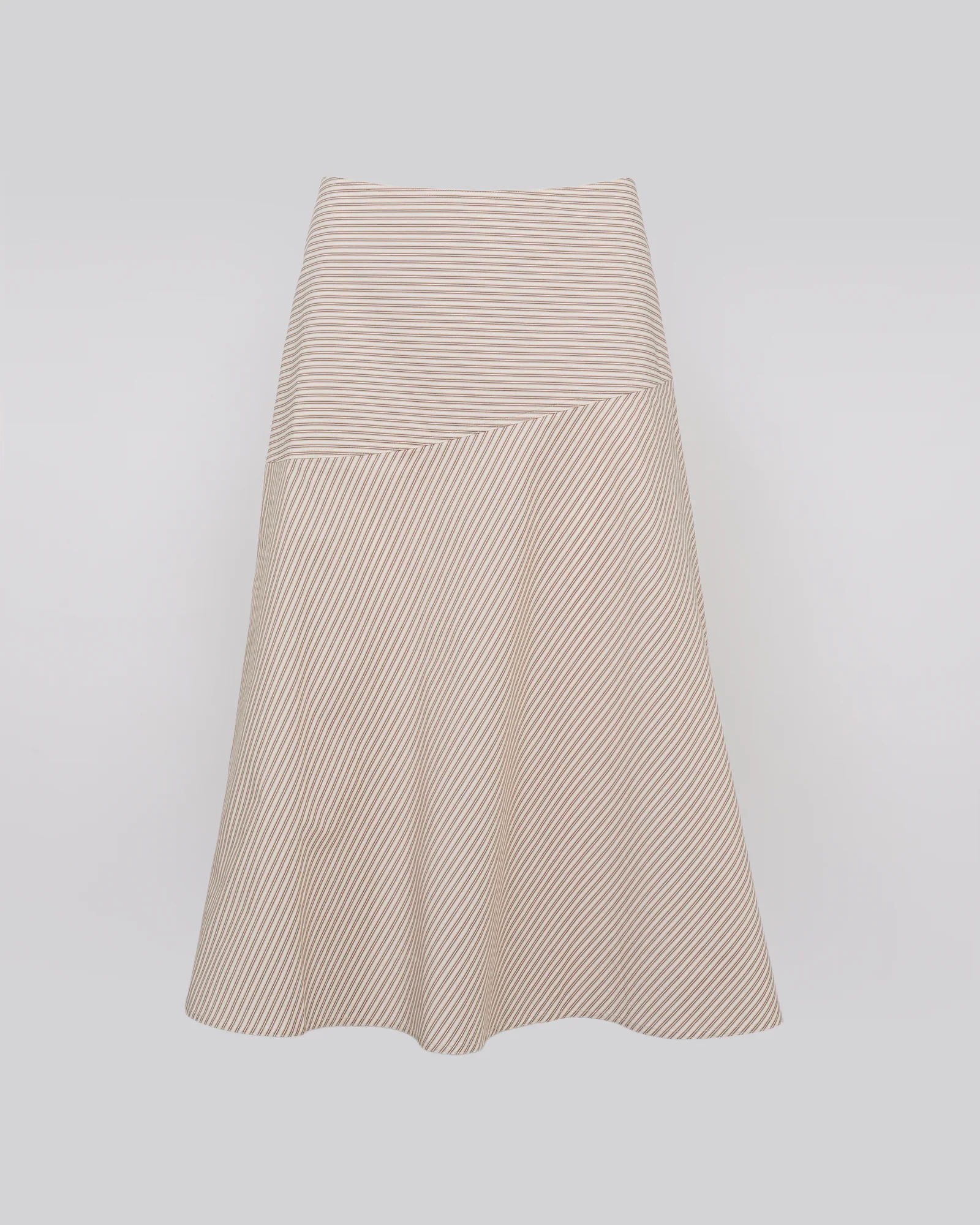 Striped cotton poplin skirt - Image 4