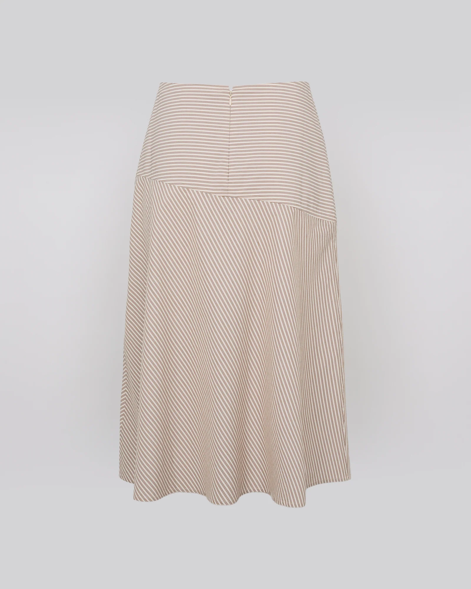 Striped cotton poplin skirt - Image 5