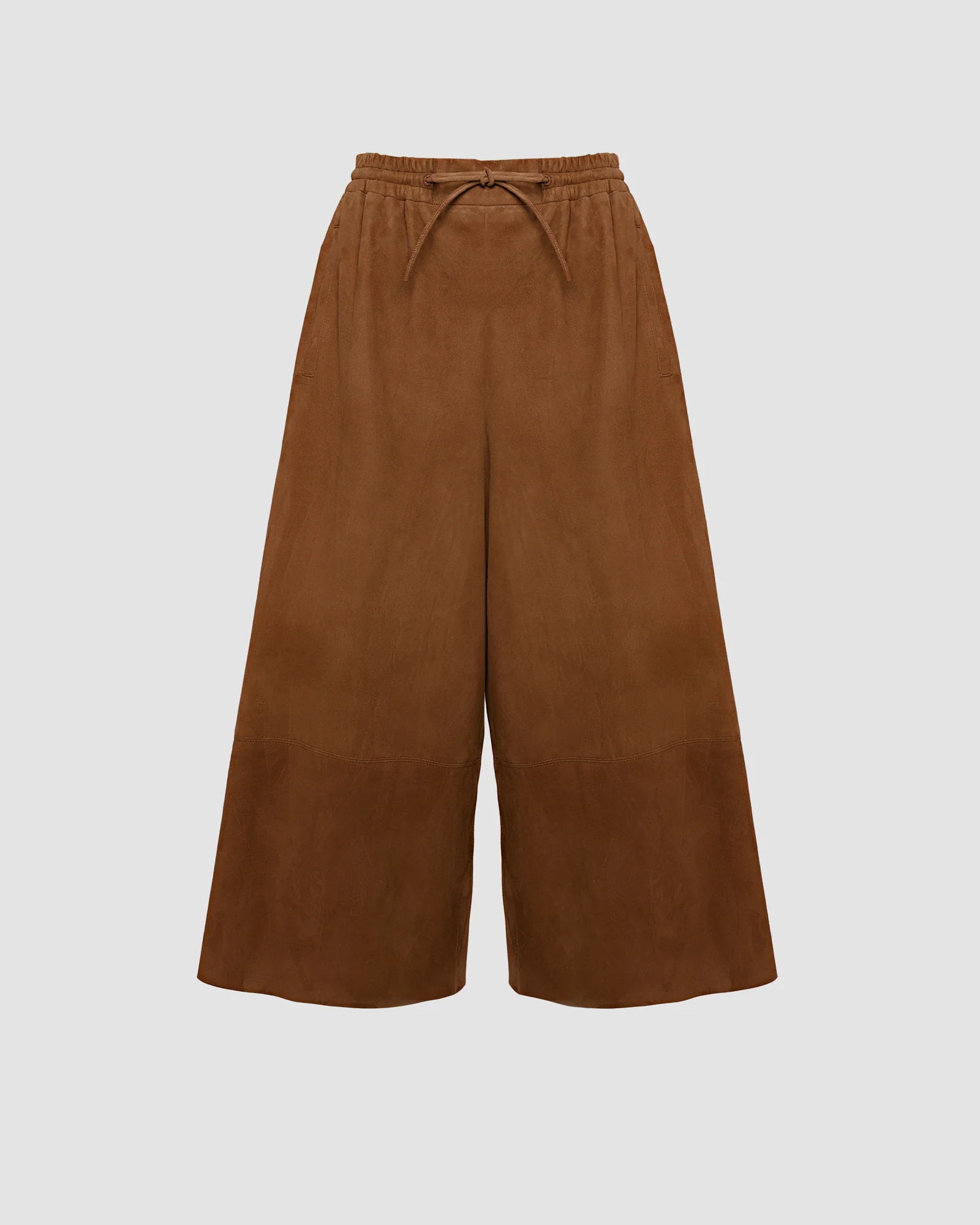 Suede lambskin wide culottes - Image 4