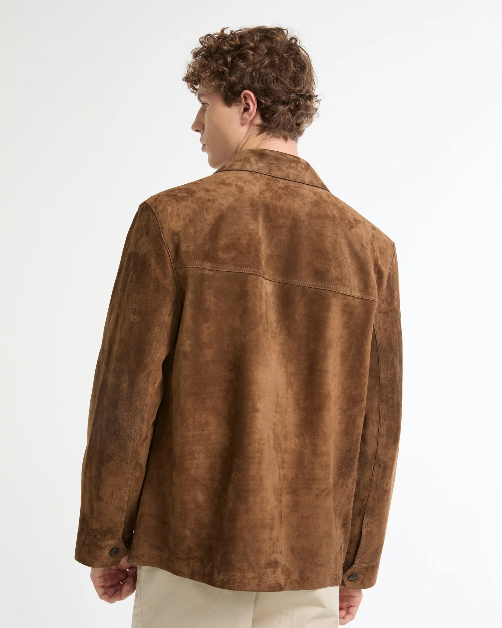 Suede-finish calfskin safari jacket - Image 4