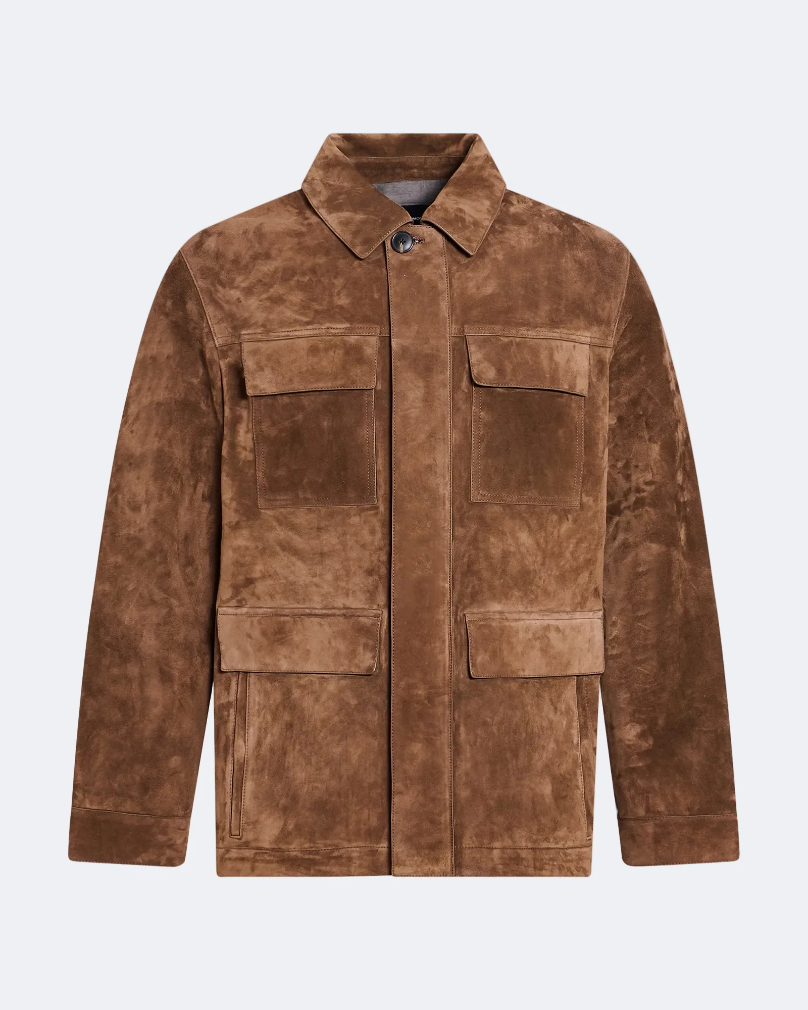 Suede-finish calfskin safari jacket - Image 5