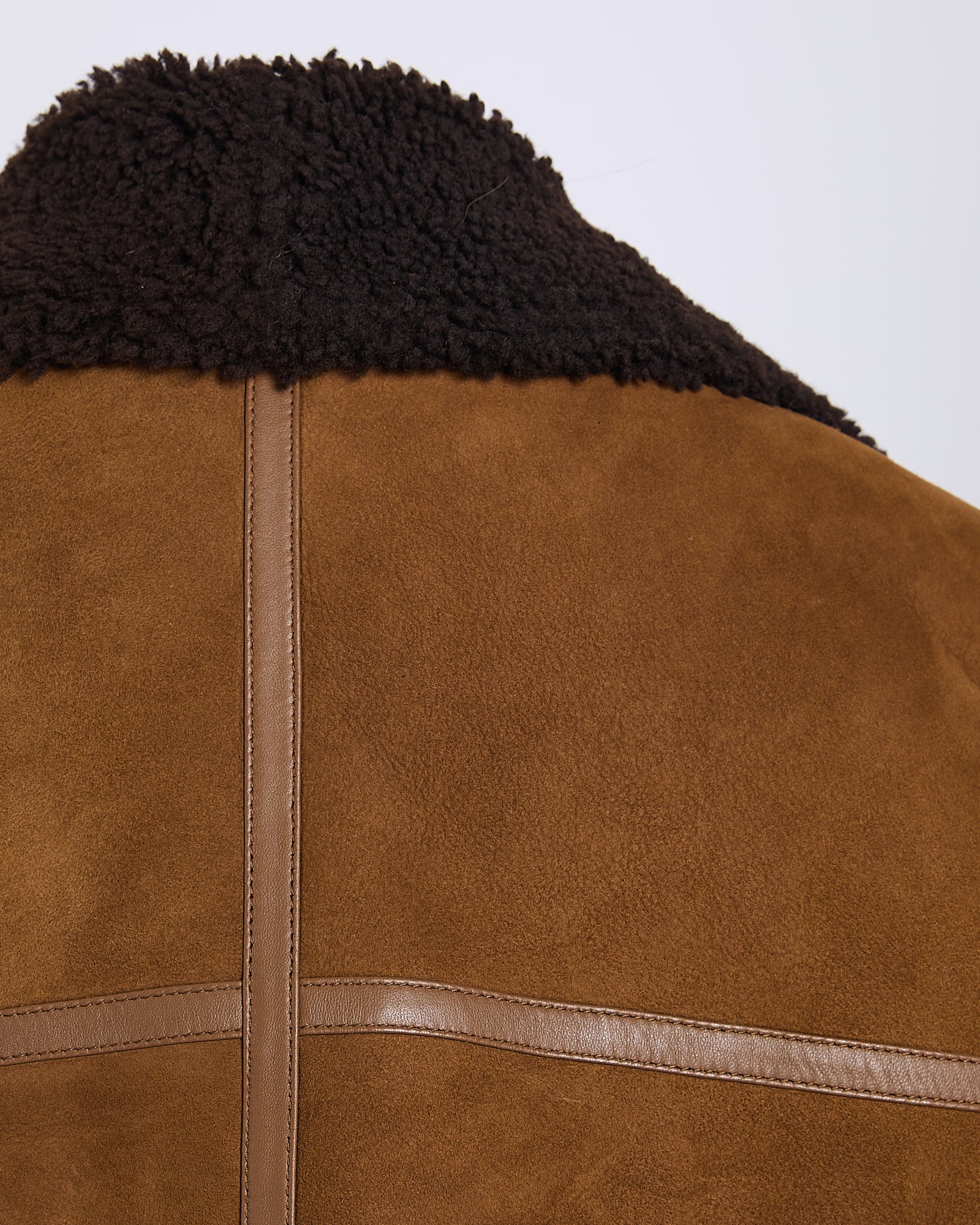 Suede Merino lambskin cropped jacket - Image 8
