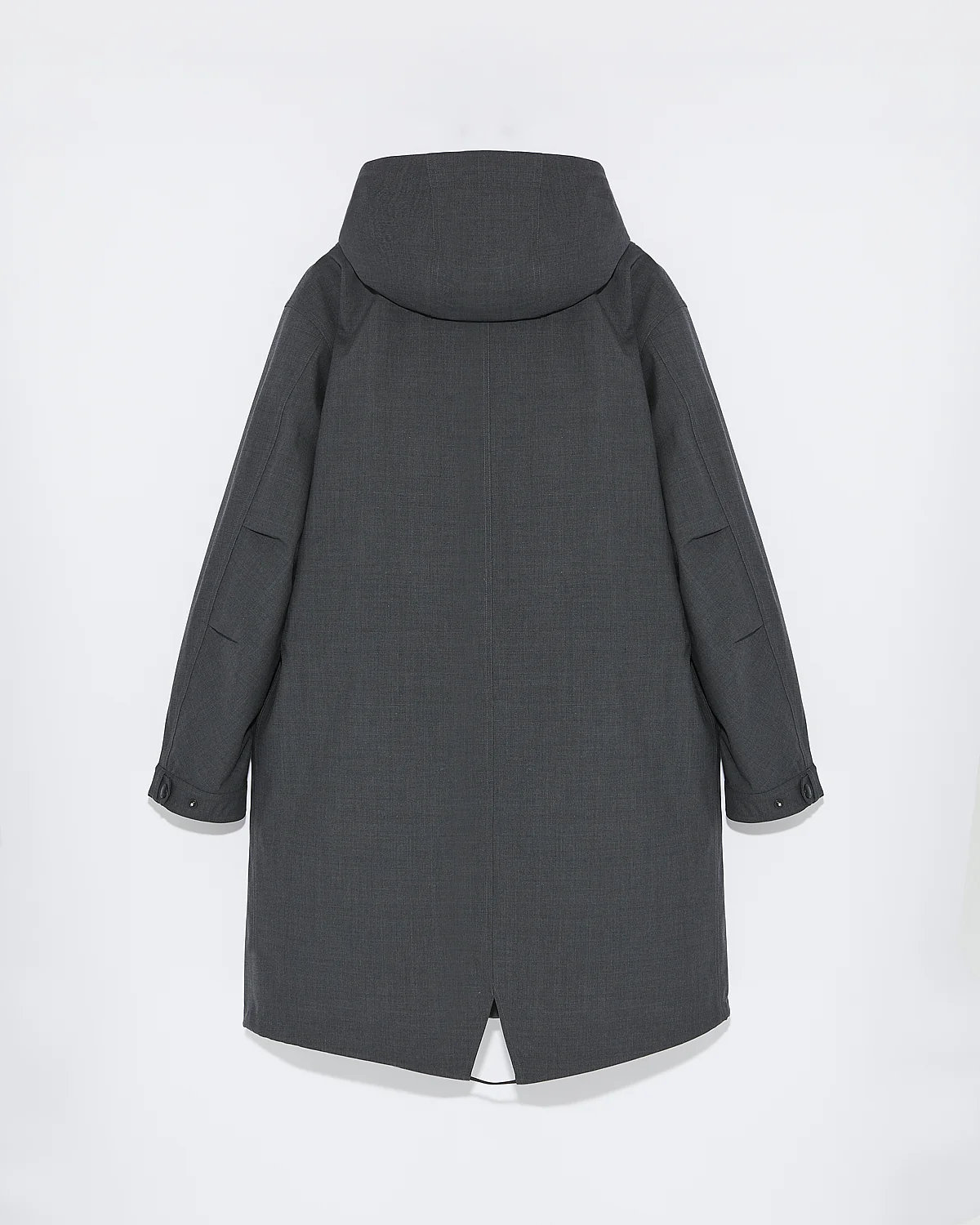 Waterproof fishtail parka in technical cold wool - Image 5