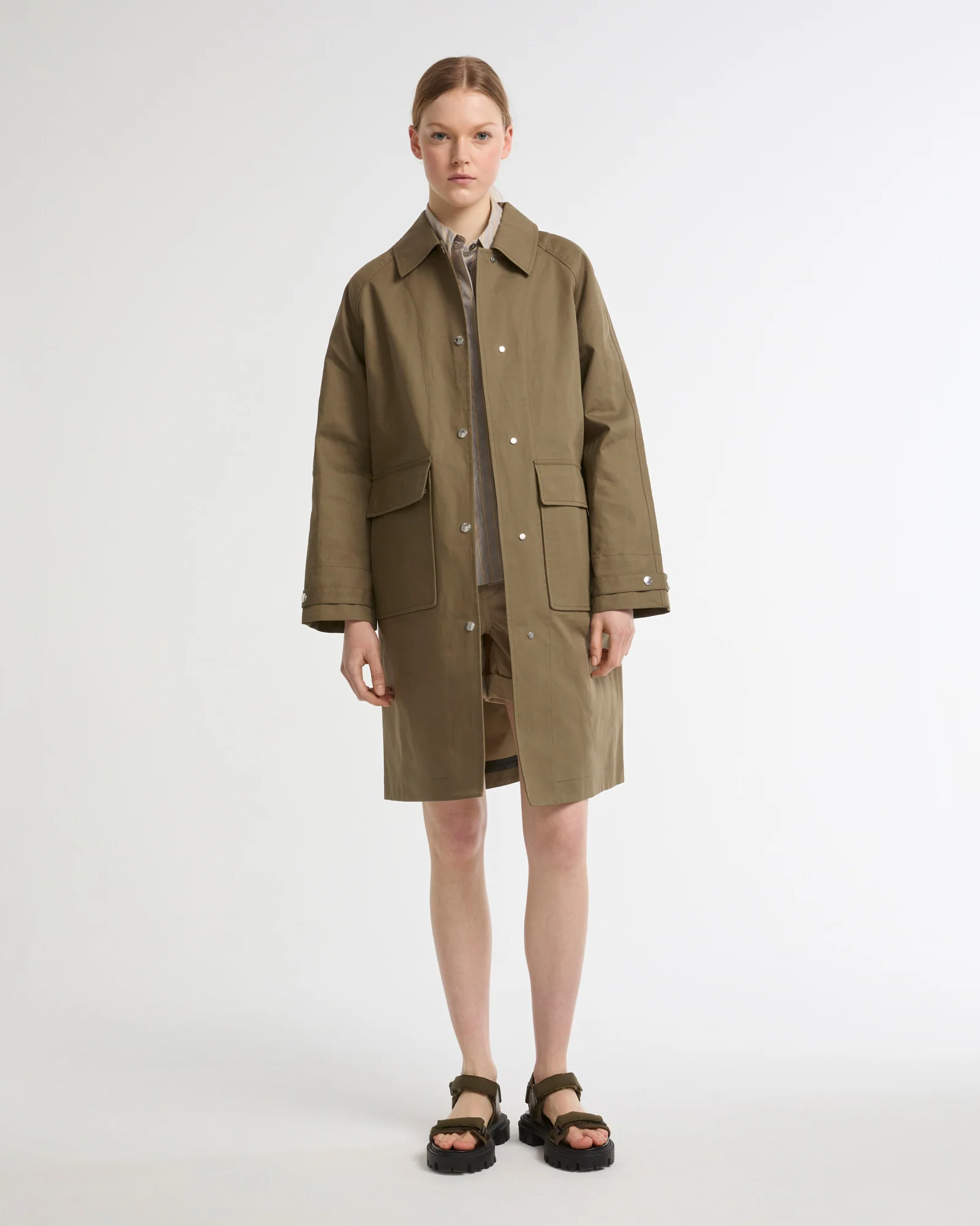 Two-tone double-sided cotton coat - Image 3