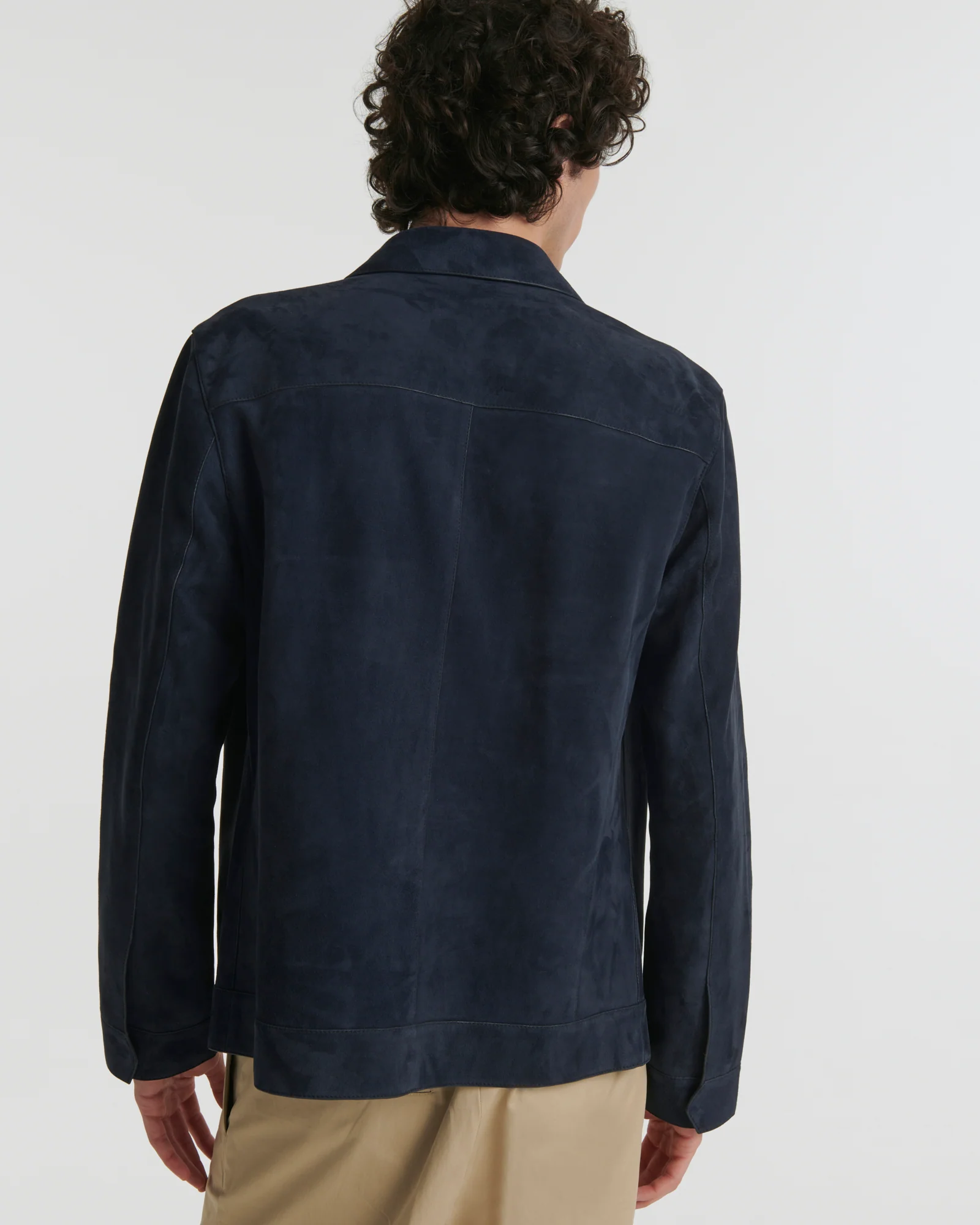 Double-sided velour leather jacket with nappa reverse - Image 5