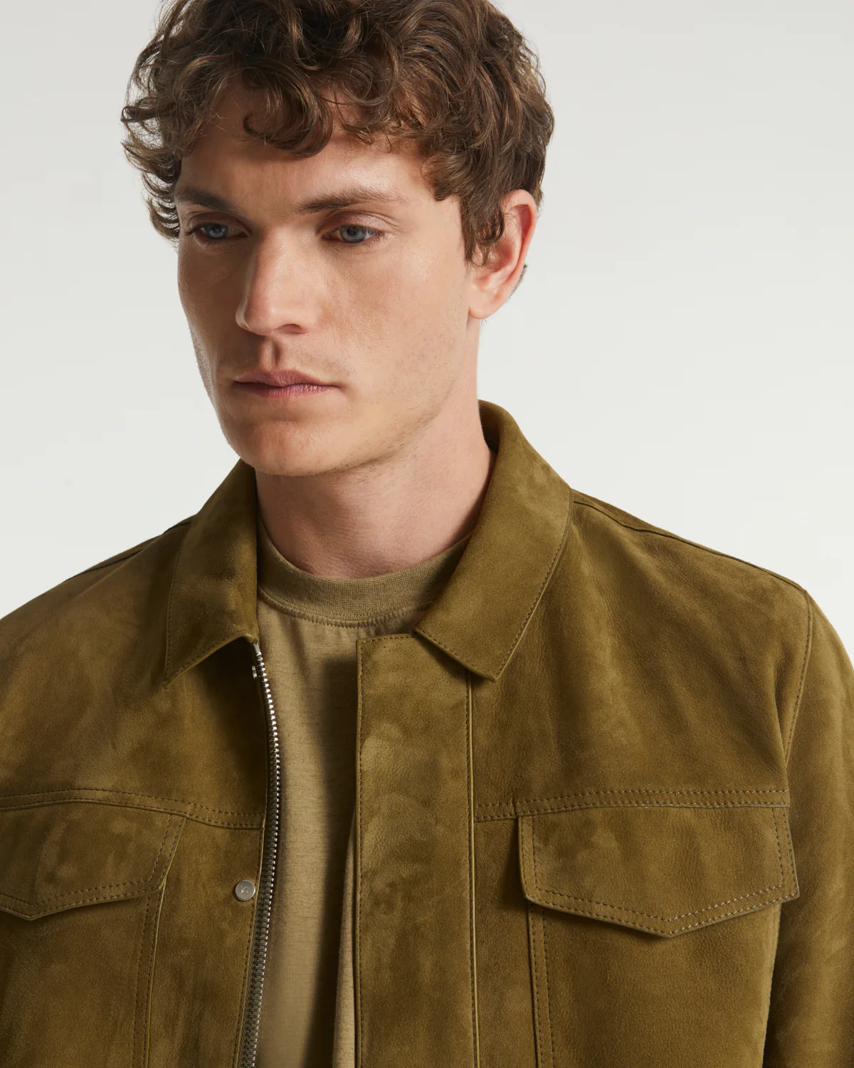 Double-sided velour leather jacket with nappa reverse - Image 5