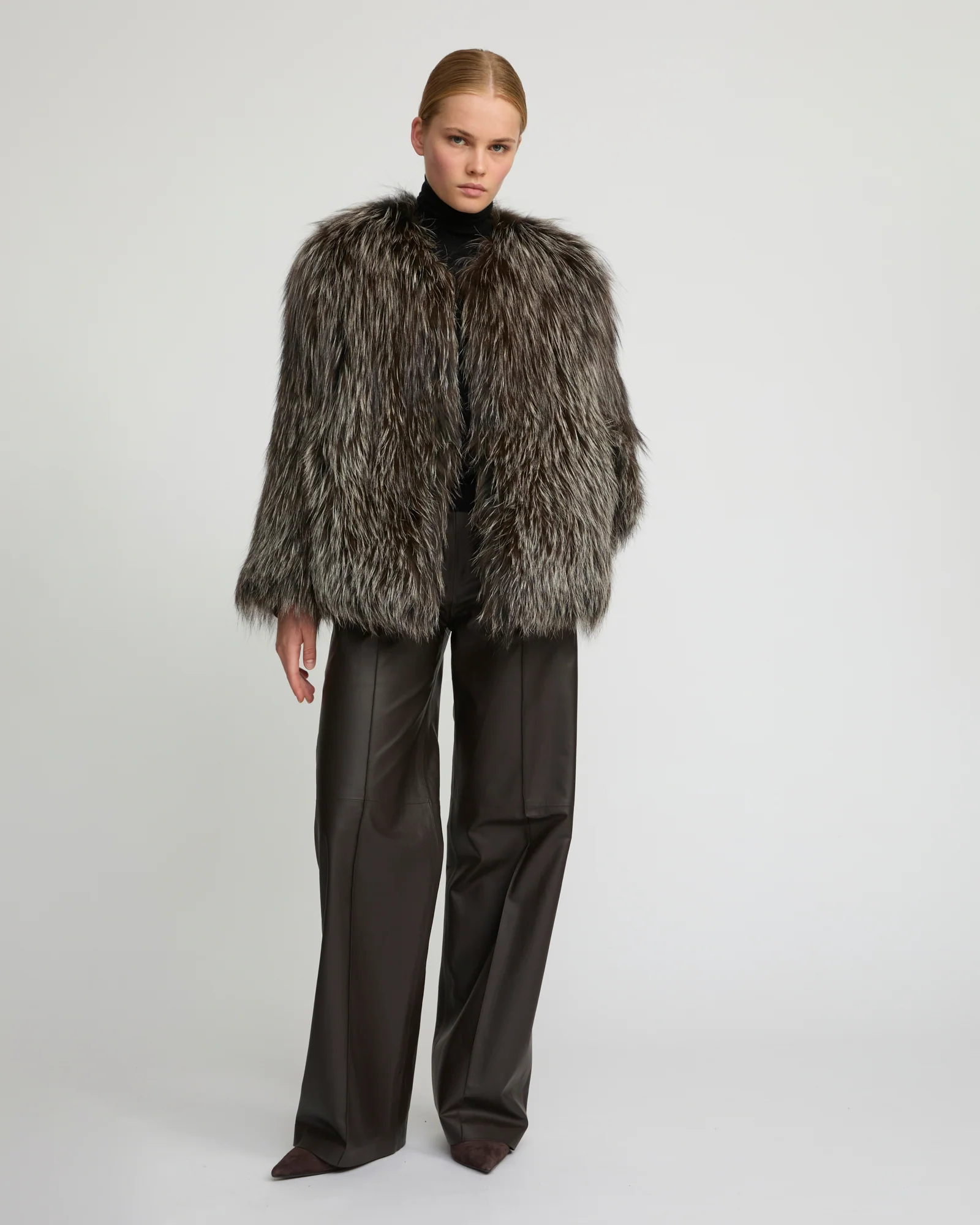 Knitted fox fur jacket - Image 3