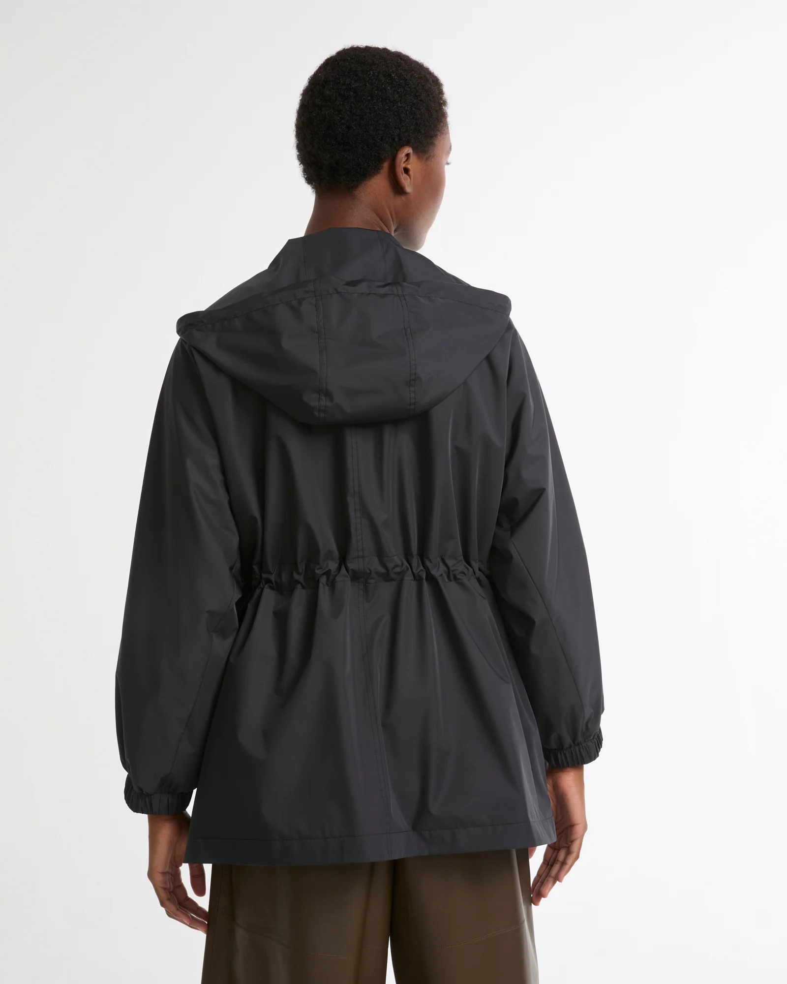 Waterproof technical fabric cape parka - Image 4