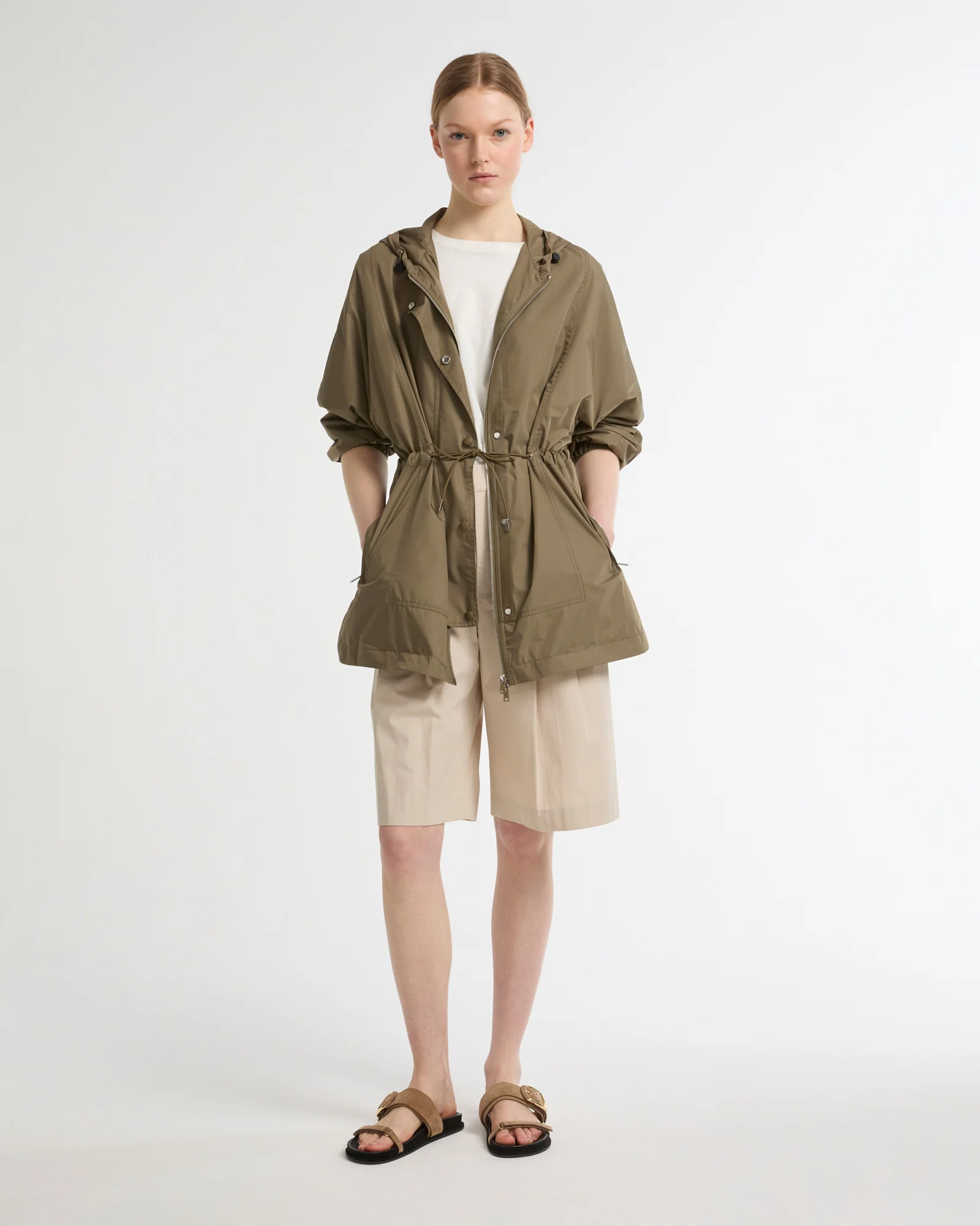 Waterproof technical fabric cape parka - Image 3
