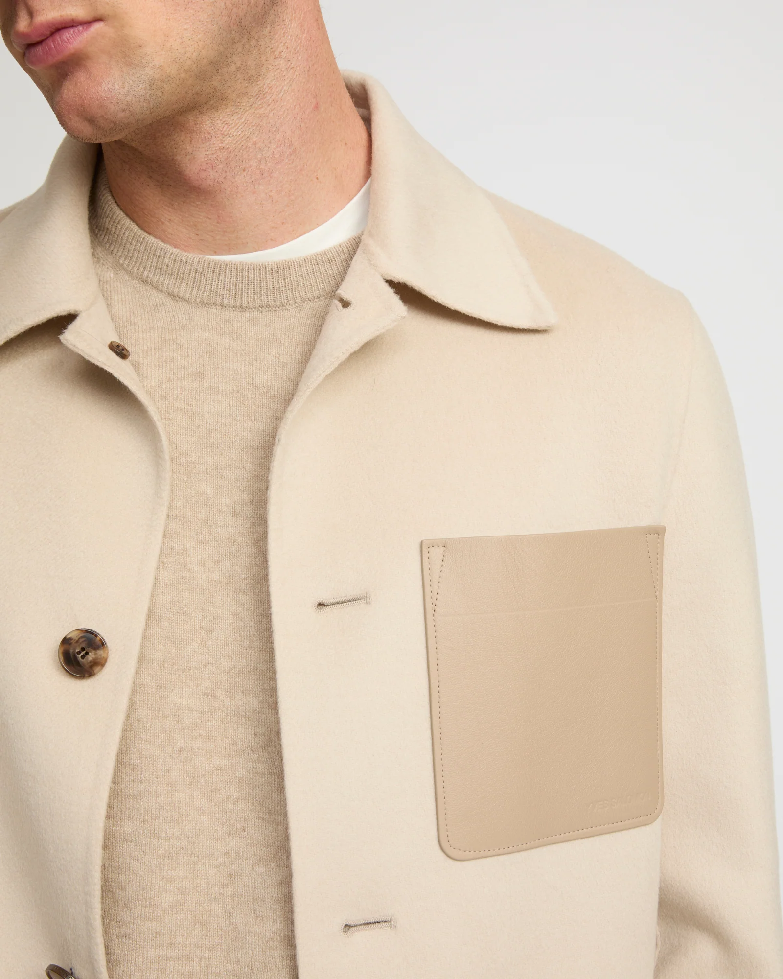Workwear jacket in double-sided wool-cashmere fabric - Image 3