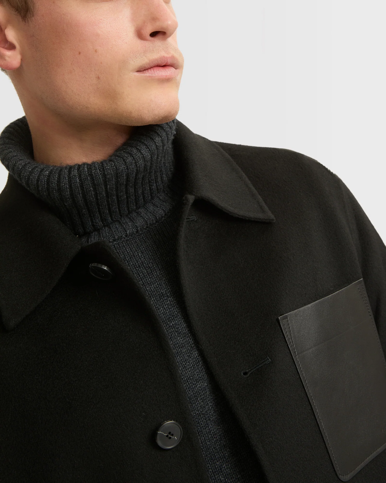 Workwear jacket in double-sided wool-cashmere fabric - Image 3