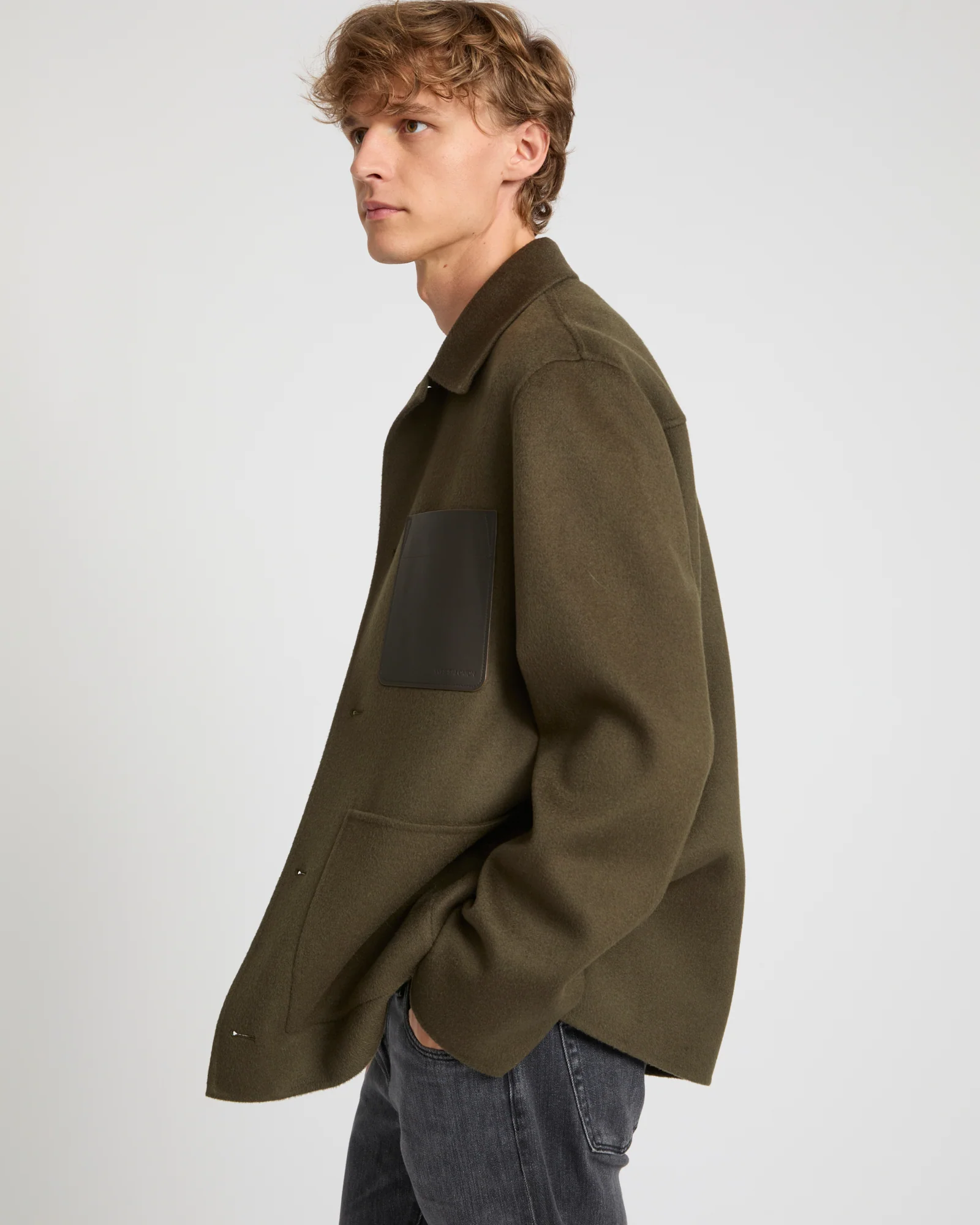 Workwear jacket in double-sided wool-cashmere fabric - Image 4
