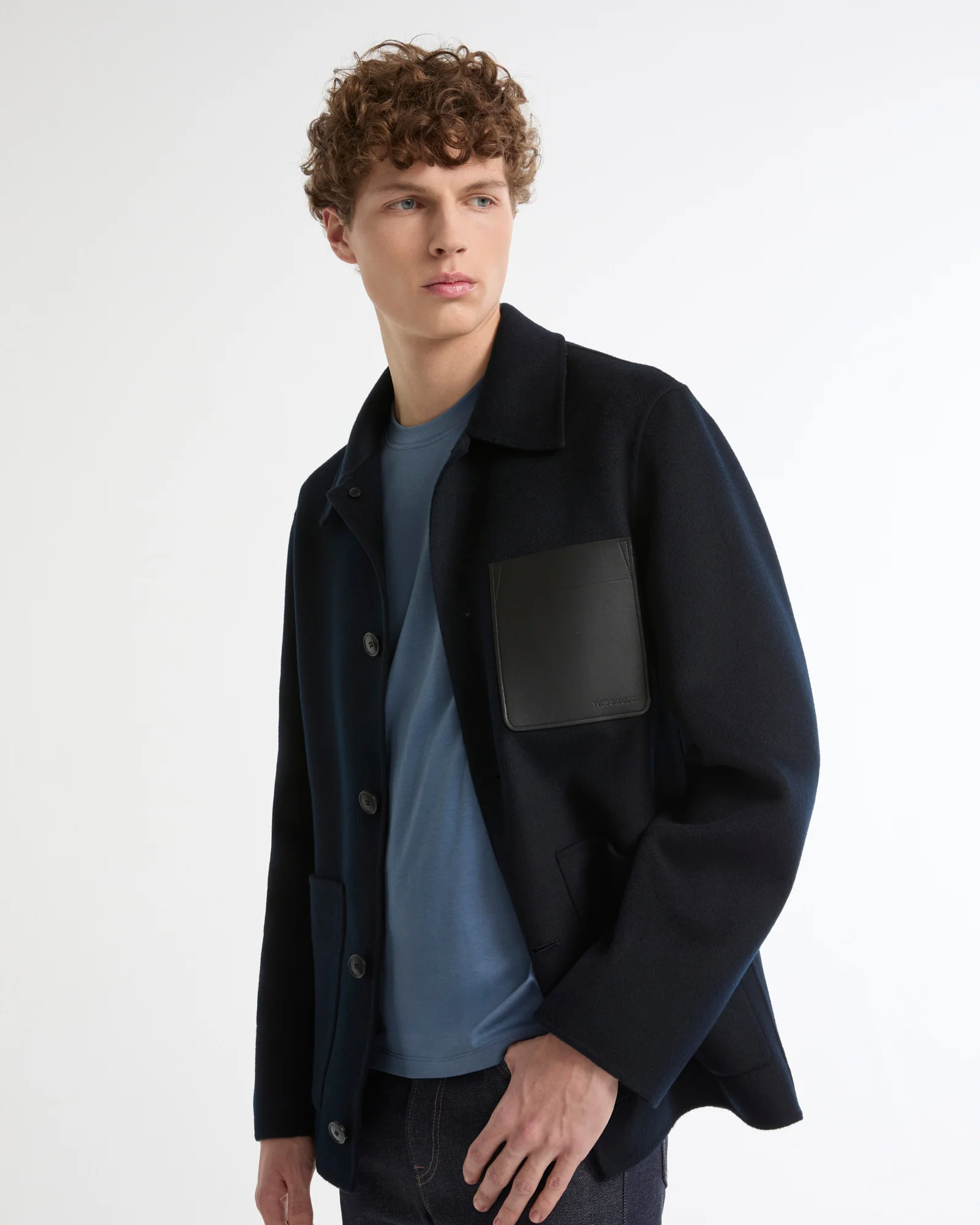 Workwear jacket in double-sided wool-cashmere fabric - Image 2