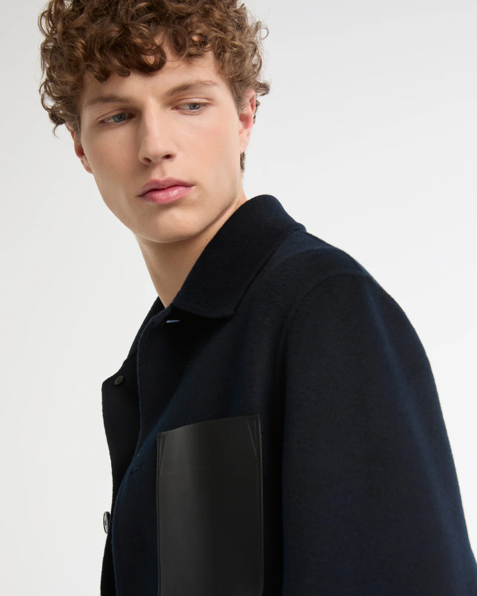 Workwear jacket in double-sided wool-cashmere fabric - Image 3