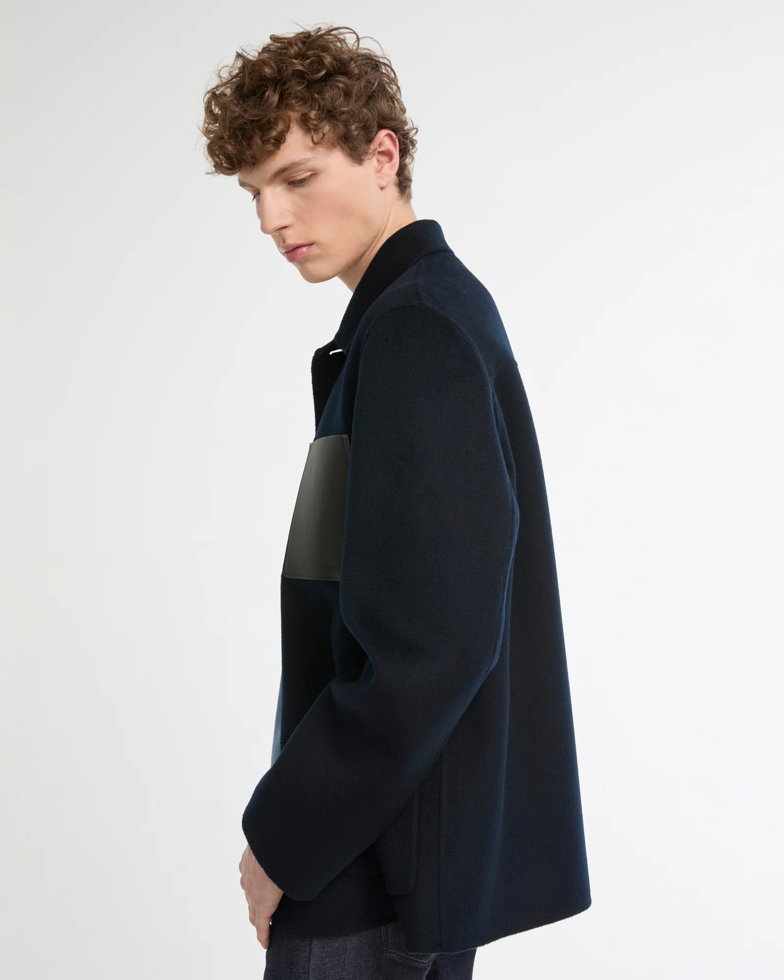 Workwear jacket in double-sided wool-cashmere fabric - Image 4